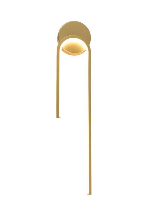 LED Wandlamp 10W Satijn Goud Rond 800 lm, Huis en Inrichting, Lampen | Wandlampen, Nieuw, Metaal, Ophalen of Verzenden