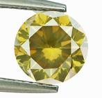 Diamant - 1.14 ct - Rond - Natural Fancy Intense Brownish
