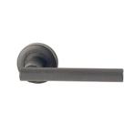 Deurkruk Mila op rond rozet - PVD gun metal, Verzenden, Nieuw
