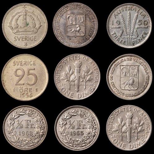 Zwitserland. 1/2 Franc 1850-1965 (9 monedas) (Zonder, Postzegels en Munten, Munten | Europa | Niet-Euromunten