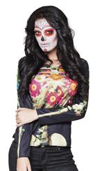 Fotorealistisch shirt Calaca (maat: M/L, Dia de los Muertos, Verzenden, Nieuw