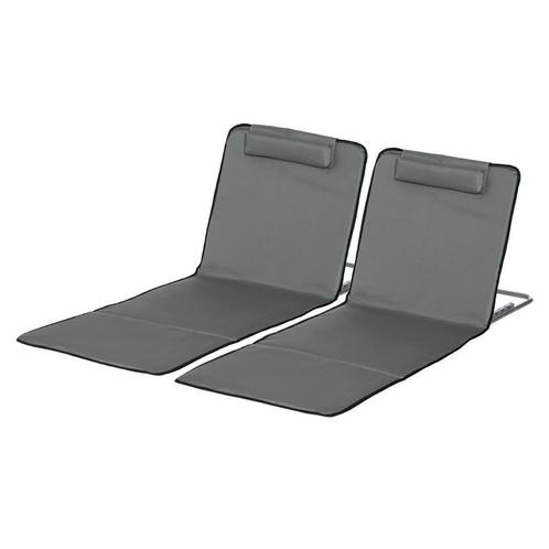 TRUUSK Set Van 2 Opvouwbare Strandmatten Met Verstelbare Rug, Tuin en Terras, Overige Tuin en Terras, Nieuw, Verzenden