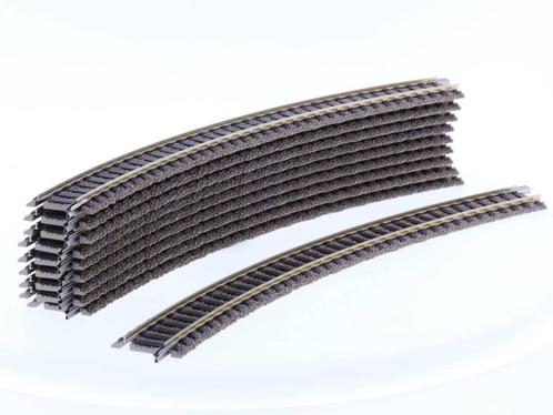 Schaal H0 Fleischmann 6125 gebogen rails R2 Radius 420 mm..., Hobby en Vrije tijd, Modeltreinen | H0, Gelijkstroom, Analoog, Zo goed als nieuw