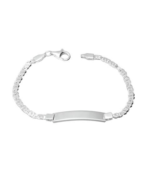 Zilveren Tijgeroog schakelarmband voor tieners met plaatj..., Sieraden, Tassen en Uiterlijk, Armbanden, Verzenden