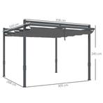 TRUUSK Pergola Paviljoen Ca. 3,5x3m Aluminium Stabiel Winter, Tuin en Terras, Verzenden, Nieuw
