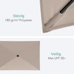 2dekans | LifeGoods Parasol - 270x180cm - 30° Kantelbaar -, Ophalen of Verzenden, Zo goed als nieuw