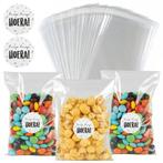 50x Uitdeelzakjes + Sluitstickers Hiep Hiep Hoera! - Zakjes, Verzenden, Nieuw