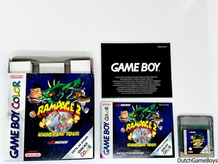 Gameboy Color - Rampage 2 - Universal Tour - EUR, Spelcomputers en Games, Games | Nintendo Game Boy, Gebruikt, Verzenden