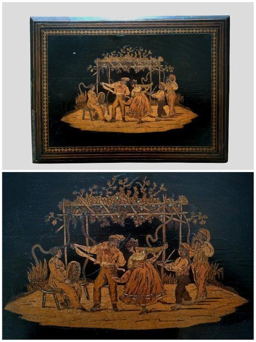 Manifattura di Sorrento - Paneel - Hout - Intarsio - 19e, Antiek en Kunst, Antiek | Overige Antiek