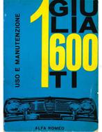 1963 ALFA ROMEO GIULIA 1600 TI INSTRUCTIEBOEKJE ITALIAANS, Auto diversen, Handleidingen en Instructieboekjes
