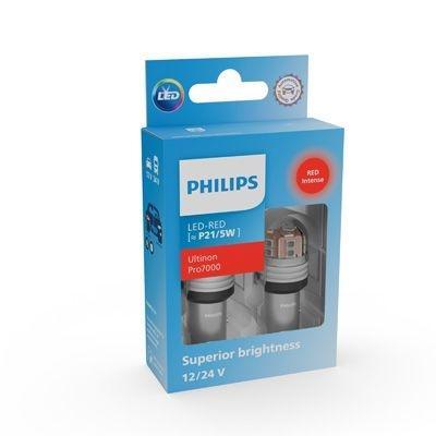 Philips LED-lampen P21/5W Ultinon PRO7000 - Rood - BAY15D -, Auto-onderdelen, Verlichting, Verzenden