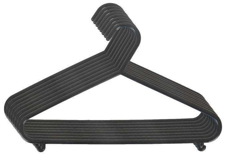 Bieco Kledinghangers Kunststof Zwart 8 stuks 04014150, Kleding | Dames, Kledinghangers, Nieuw, Verzenden