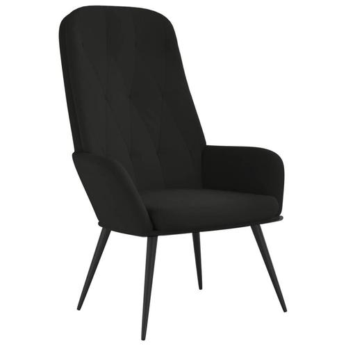 Zwarte Fluweel Relaxstoel | Tweedekansje | Comfortabel!, Huis en Inrichting, Stoelen, Zwart, Nieuw, Ophalen of Verzenden