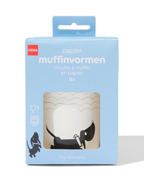 HEMA Muffinvormen papier - 12 stuks, Huis en Inrichting, Keuken | Keukenbenodigdheden, Nieuw, Verzenden