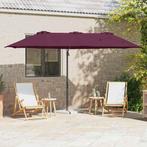 vidaXL Tuin Cantilever Parasol Bordeauxrood 372 x 198 x 243, Tuin en Terras, Parasols, Verzenden, Nieuw, 1 tot 2 meter