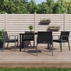 vidaXL 5-delige Tuinset met kussens poly rattan en staal, Tuin en Terras, 4 zitplaatsen, Nieuw, Tuinset, Verzenden