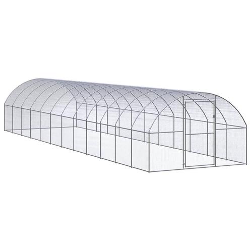 vidaXL Kippenren 3x12x2 m gegalvaniseerd staal, Dieren en Toebehoren, Knaagdieren en Konijnen | Hokken en Kooien, Nieuw, Verzenden