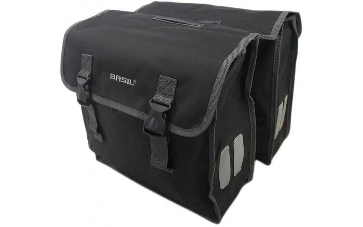 Dubbele fietstas Basil Mara XL 35 liter - Zwart, Fietsen en Brommers, Fietsaccessoires | Fietstassen, Nieuw, Verzenden
