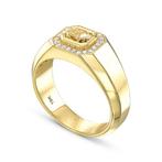 Statement ring - 18 karaat Geel goud - 1.17ct. tw. Diamant
