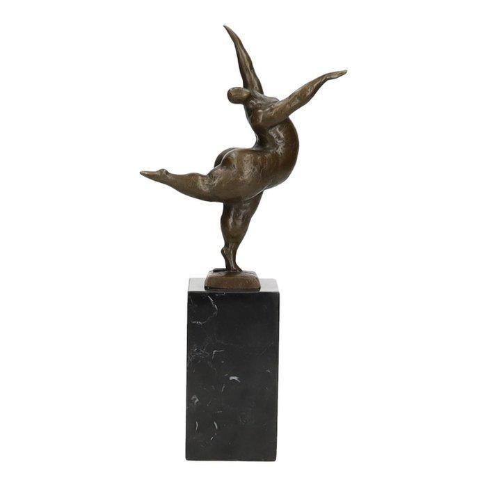 Beeldje - Dancing lady - Brons, Marmer, Antiek en Kunst, Curiosa en Brocante