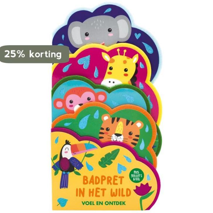 Voel & ontdek Met glitter en vilt - Badpret in het Wild, Boeken, Kinderboeken | Baby's en Peuters, Gelezen, Verzenden