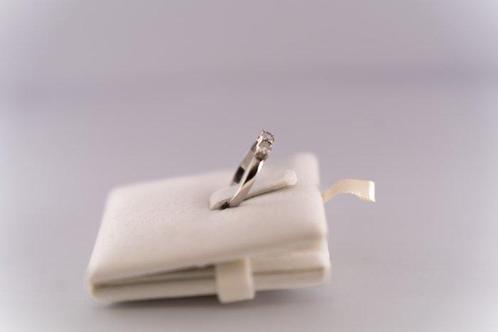 Verlovingsring - 18 karaat Witgoud - 0.41ct. tw. Diamant, Sieraden, Tassen en Uiterlijk, Antieke sieraden
