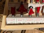 15 freesjes frees set 1/4 inch  in houten kistje, Doe-het-zelf en Verbouw, Overige Doe-het-zelf en Verbouw, Nieuw