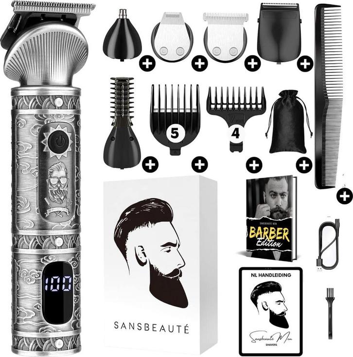 6-in-1 Baardtrimmer Mannen - Trimmer voor Baard en Lichaam -, Sieraden, Tassen en Uiterlijk, Uiterlijk | Gezichtsverzorging, Zo goed als nieuw