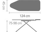 Brabantia Strijkplank C - voor Stoomgenerator - 124 x 45 cm, Verzenden, Zo goed als nieuw