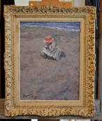 Chris van Dijk (1952) - Impressionist  Le petit chapeau, Antiek en Kunst, Kunst | Schilderijen | Klassiek