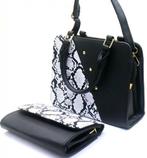 Bag with Clutch Set 25x21.5x10cm Black - mooi en stijlvol, Sieraden, Tassen en Uiterlijk, Tassen | Damestassen, Verzenden, Nieuw