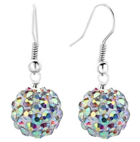 Fako Bijoux® - Oorbellen - Disco Dots - Hanger - Wit MC, Sieraden, Tassen en Uiterlijk, Oorbellen, Verzenden