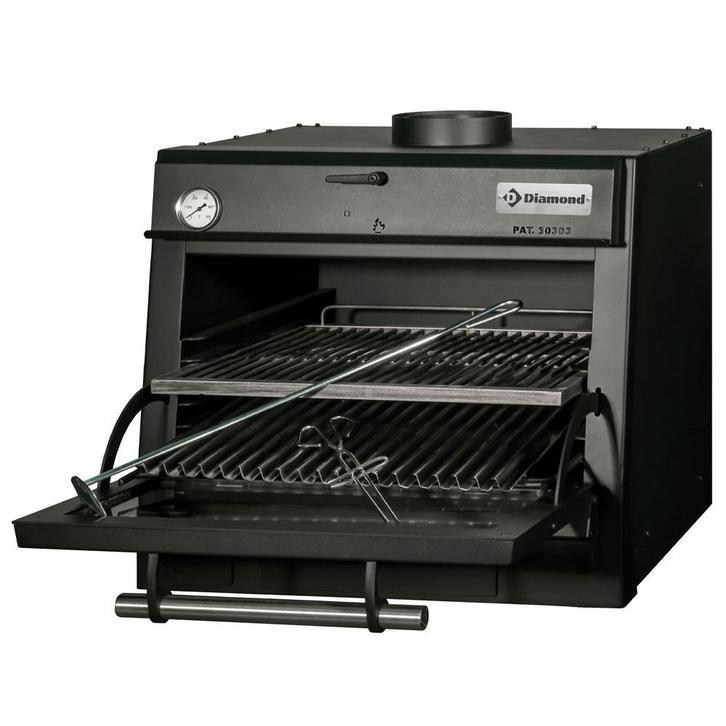 Houtskooloven-bbq, GN 1/1 (60 Kg/h)/zwart, Zakelijke goederen, Horeca | Keukenapparatuur, Nieuw in verpakking, Ophalen of Verzenden