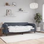 vidaXL Slaapbank 80x200 cm fluweel donkergrijs, Huis en Inrichting, Eenpersoons, Verzenden, Nieuw, 80 cm