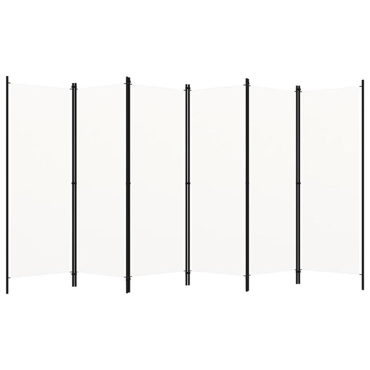 vidaXL Kamerscherm met 6 panelen 300x180 cm wit, Huis en Inrichting, Woonaccessoires | Kamerschermen, Nieuw, Verzenden