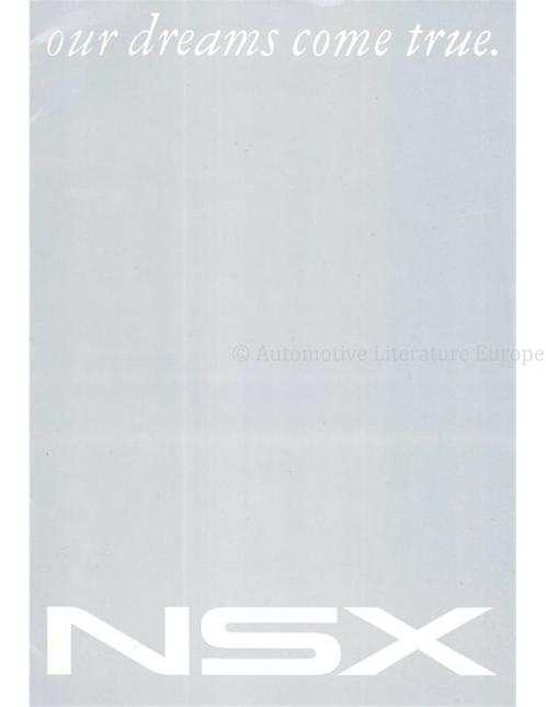 1996 HONDA NSX BROCHURE JAPANS, Boeken, Auto's | Folders en Tijdschriften, Honda