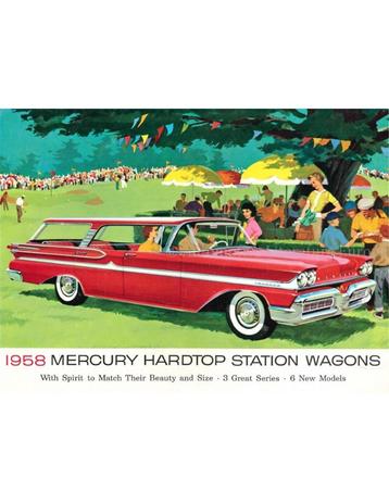 1958 MERCURY STATION WAGONS PROGRAMMA BROCHURE ENGELS beschikbaar voor biedingen