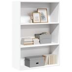 vidaXL Boekenkast 80x30x114 cm bewerkt hout wit, Huis en Inrichting, Kasten | Boekenkasten, Minder dan 50 cm, Verzenden, 75 cm of meer