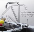 Enkele Handgreep Keukenkraan – Roestvrij, 360° Draaibare Uit, Verzenden, Nieuw