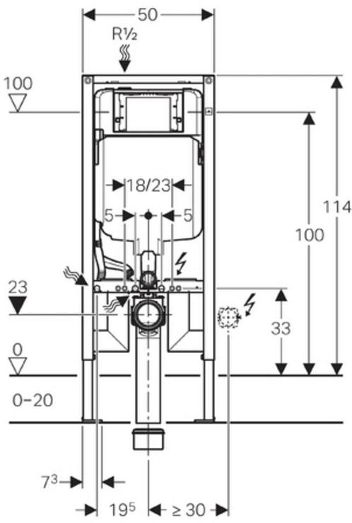 Geberit Toilet inbouwreservoir van €559.00 voor €233.12, Doe-het-zelf en Verbouw, Sanitair, Toilet, Nieuw, Ophalen of Verzenden