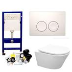 Geberit UP 100 Vesta Rimless wc+zitting+ bedieningsplaat, Nieuw, Verzenden