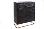 Massief dressoir SCORPION 120cm zwart mangohout met, Huis en Inrichting, Ophalen of Verzenden, Nieuw