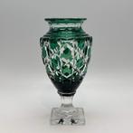 Val Saint Lambert - Vaas - Jupiter gedubbeld groen - Kristal