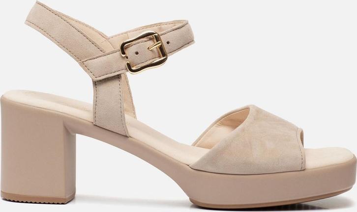 Gabor- Maat 39- Sandalen met hak beige Suede, Kleding | Dames, Schoenen, Verzenden