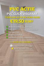 PVC vloer visgraat vloer 750x150 eiken vloer visgraat pvc, Visgraat PVC Click Vloeren, 75 m² of meer, Grijs, Nieuw