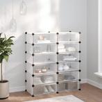 vidaXL Schoenenrek 94,5x36,5x106 cm polypropeen transparant, Verzenden, Nieuw