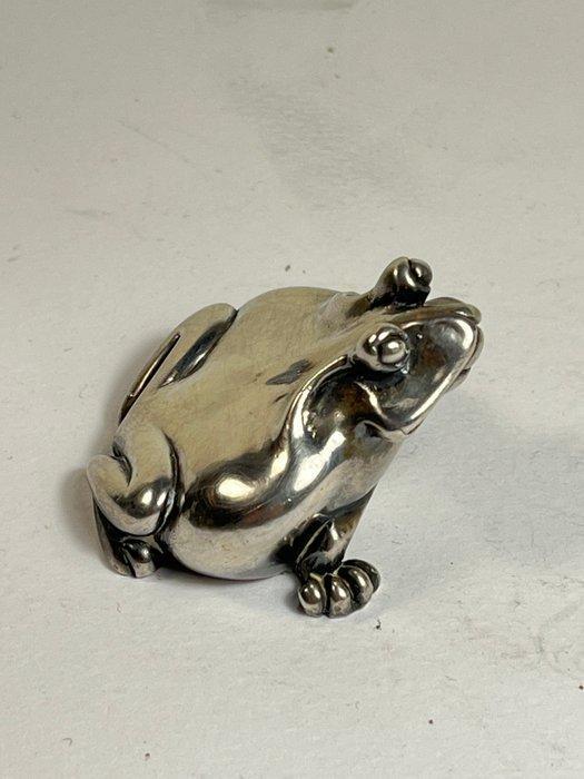 Argentieri Fiorentini - sculptuur, Rana - 5 cm - geplateerd, Antiek en Kunst, Antiek | Goud en Zilver