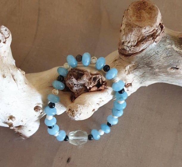 Aquamarijn edelsteen met Citrine, Sieraden, Tassen en Uiterlijk, Armbanden