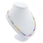 9 Karaat multikleurige saffier kralenketting, Gebruikt, Overige kleuren, Ophalen of Verzenden, Met edelsteen