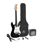 SX SE1SK-BK zwarte elektrische gitaar starter set zwart, Muziek en Instrumenten, Snaarinstrumenten | Gitaren | Elektrisch, Ophalen of Verzenden